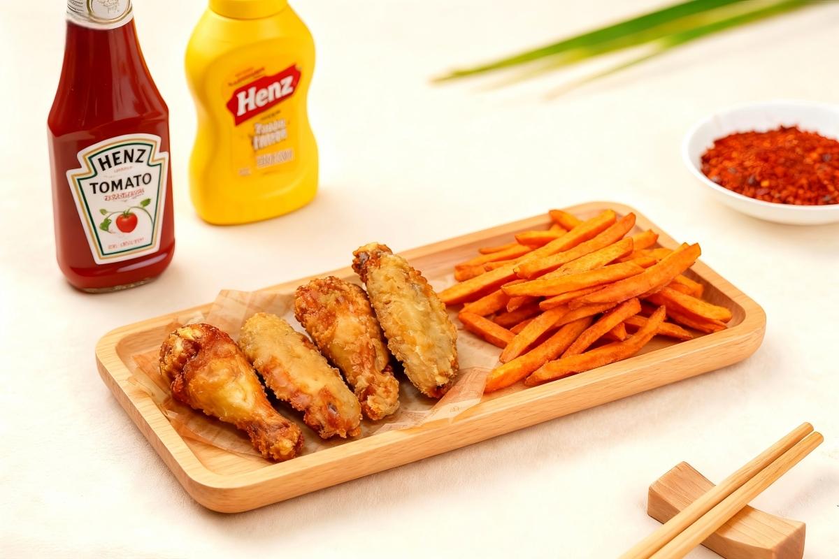 Combo De Alitas Y Batatas Fritas