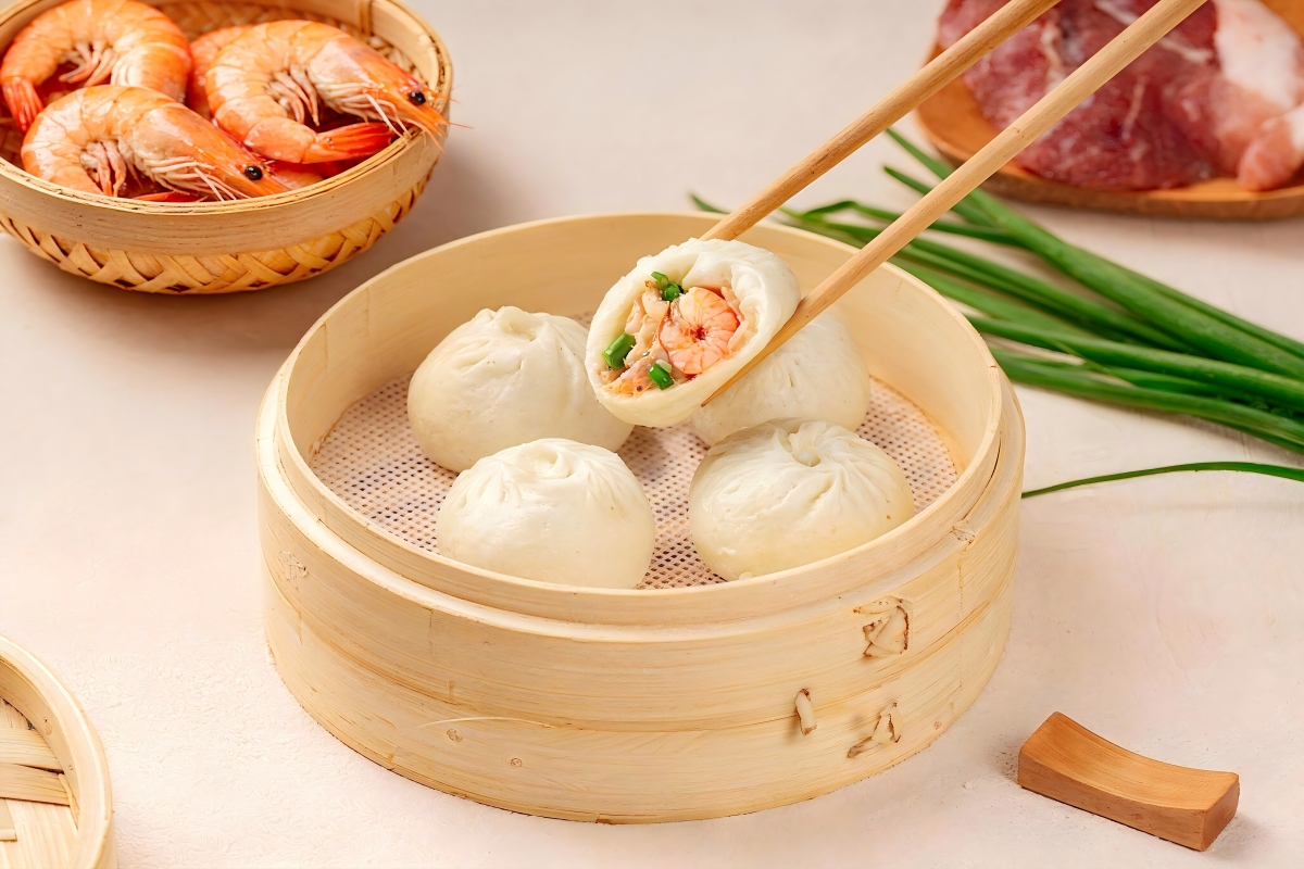 Baozi Relleno de Cerdo y Gambas (5Uds)